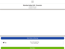 Tablet Screenshot of evanstonmumbaiindiangrill.com